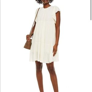 NWT Venessa Bruno Newel‎ Ruffled Jacquard Dress